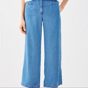 J. JILL WIDE LEG CROPPED JEANS 6P